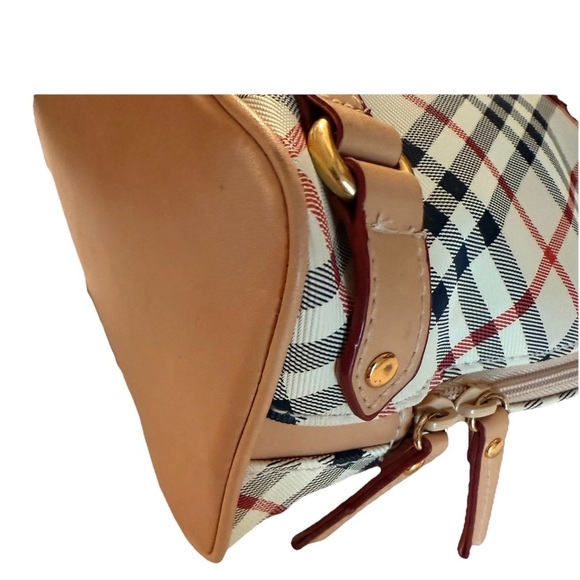 CL America Top Handle Bag With Crossbody Detachable Strap Tan, Black, Red Zip - Picture 7 of 16